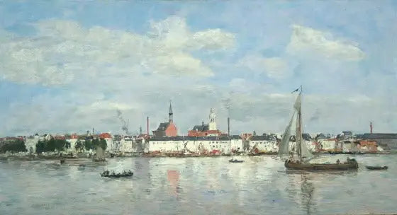 Reproduction du tableau « Le Quai à Anvers (1874) - Eugène Boudin » par Alpha Reproduction en peinture à l’huile