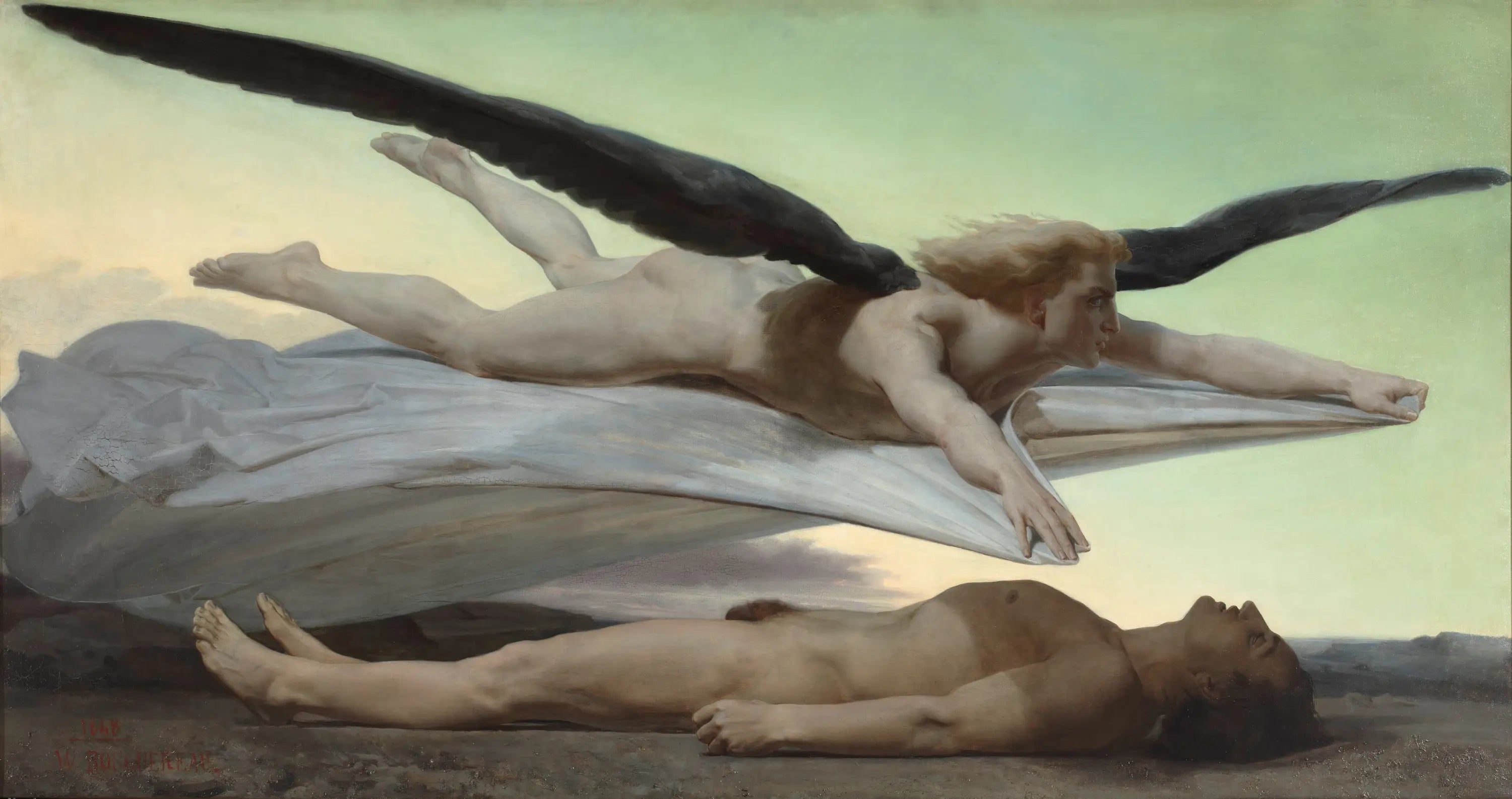 Reproduction du tableau « Égalité devant la mort - Bouguereau » par Alpha Reproduction en peinture à l’huile