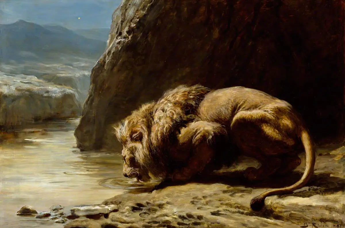 Le roi boit - Briton Rivière - Alpha Reproduction
