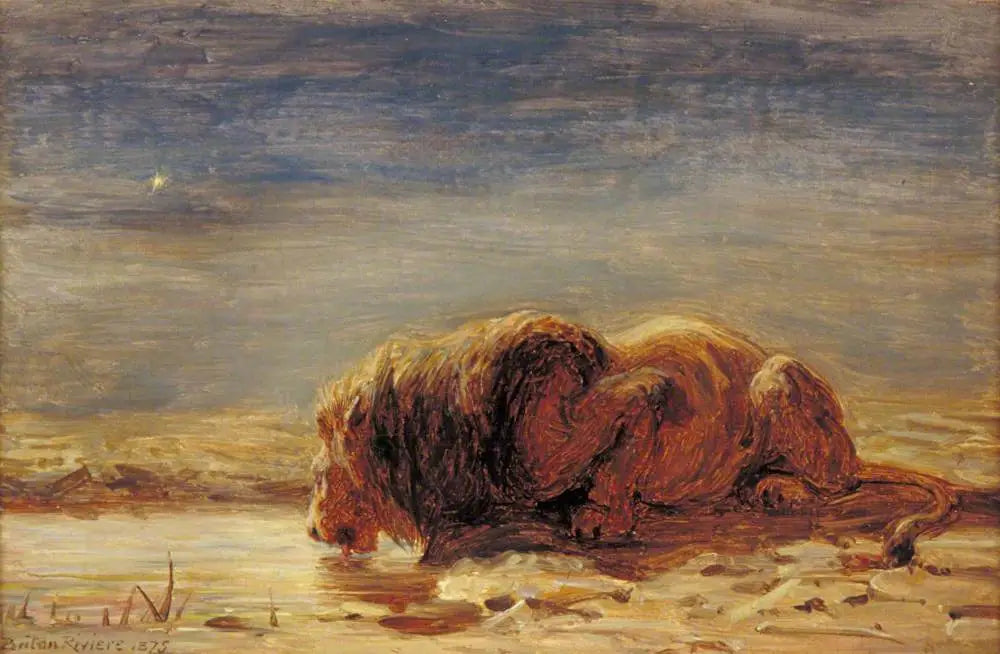 Le roi boit - Briton Rivière - Alpha Reproduction