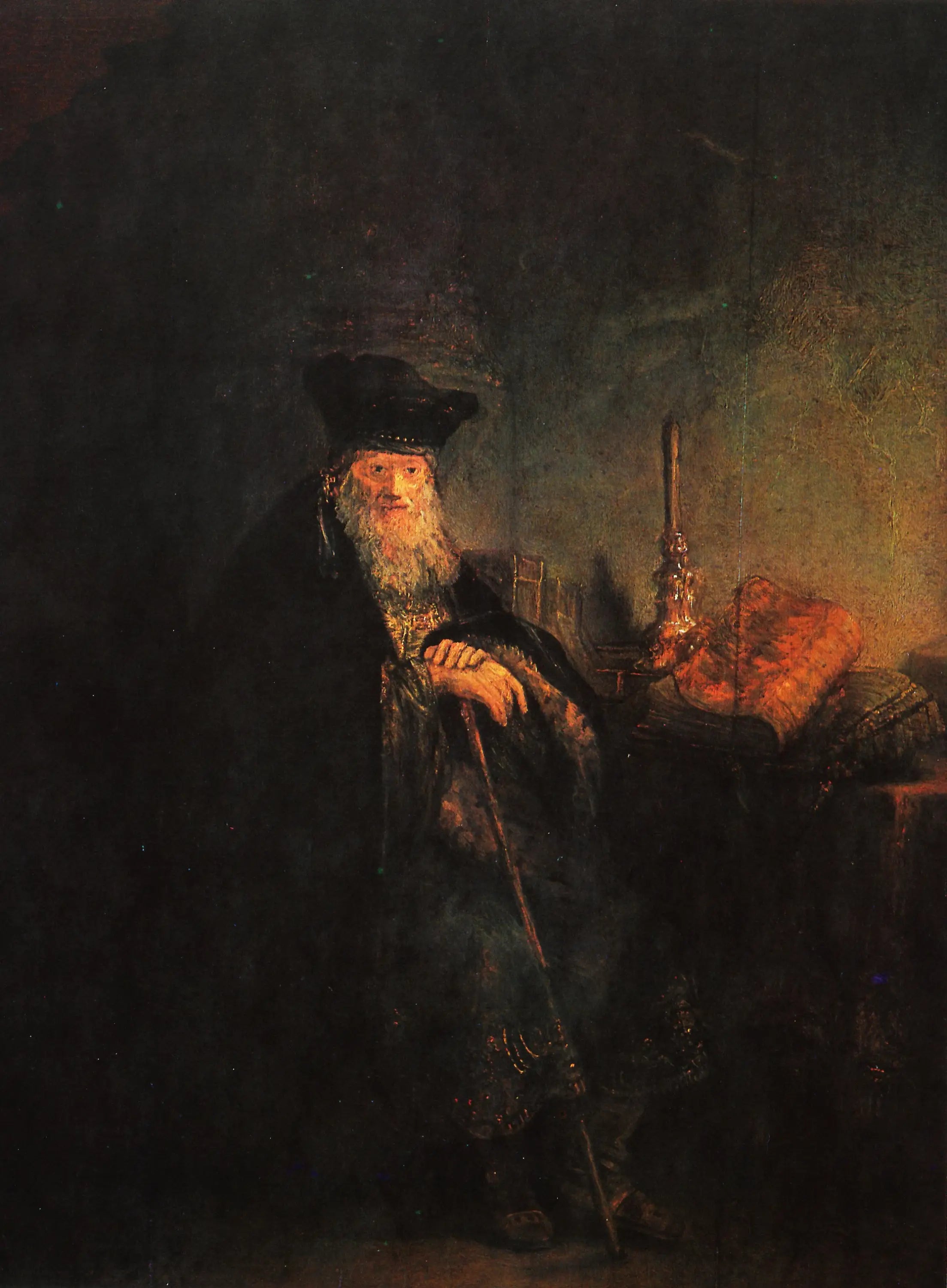 Reproduction du tableau « Un vieux savant dans un bureau - Rembrandt » par Alpha Reproduction en peinture à l’huile