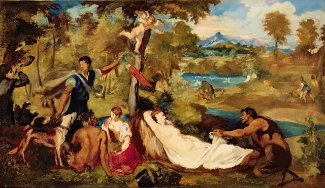 Jupiter og Antiope - Édouard Manet