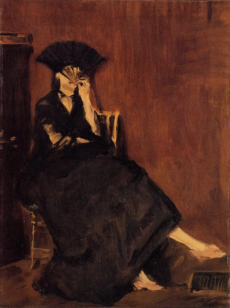 Berthe Morisot med viftet - Édouard Manet