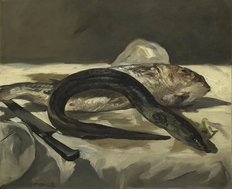 Ål og Rødspætte - Édouard Manet