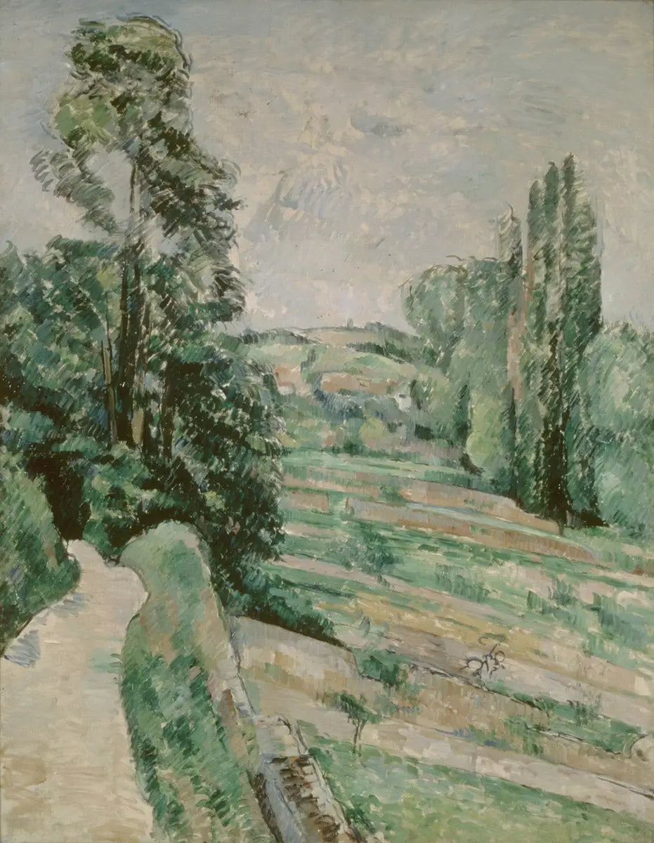 Reproduction du tableau « La Campagne d'Auvers-sur-Oise - Paul Cézanne » par Alpha Reproduction en peinture à l’huile