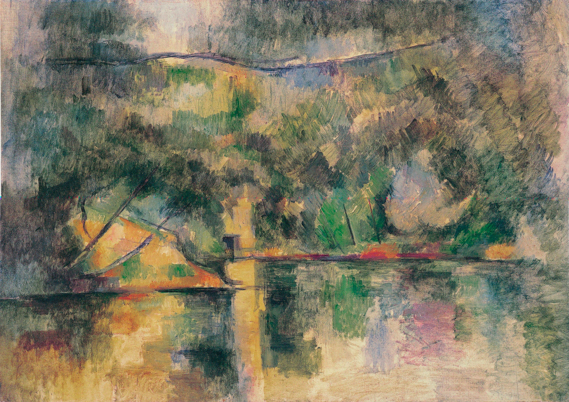 Refleksioner i vandet - Paul Cézanne