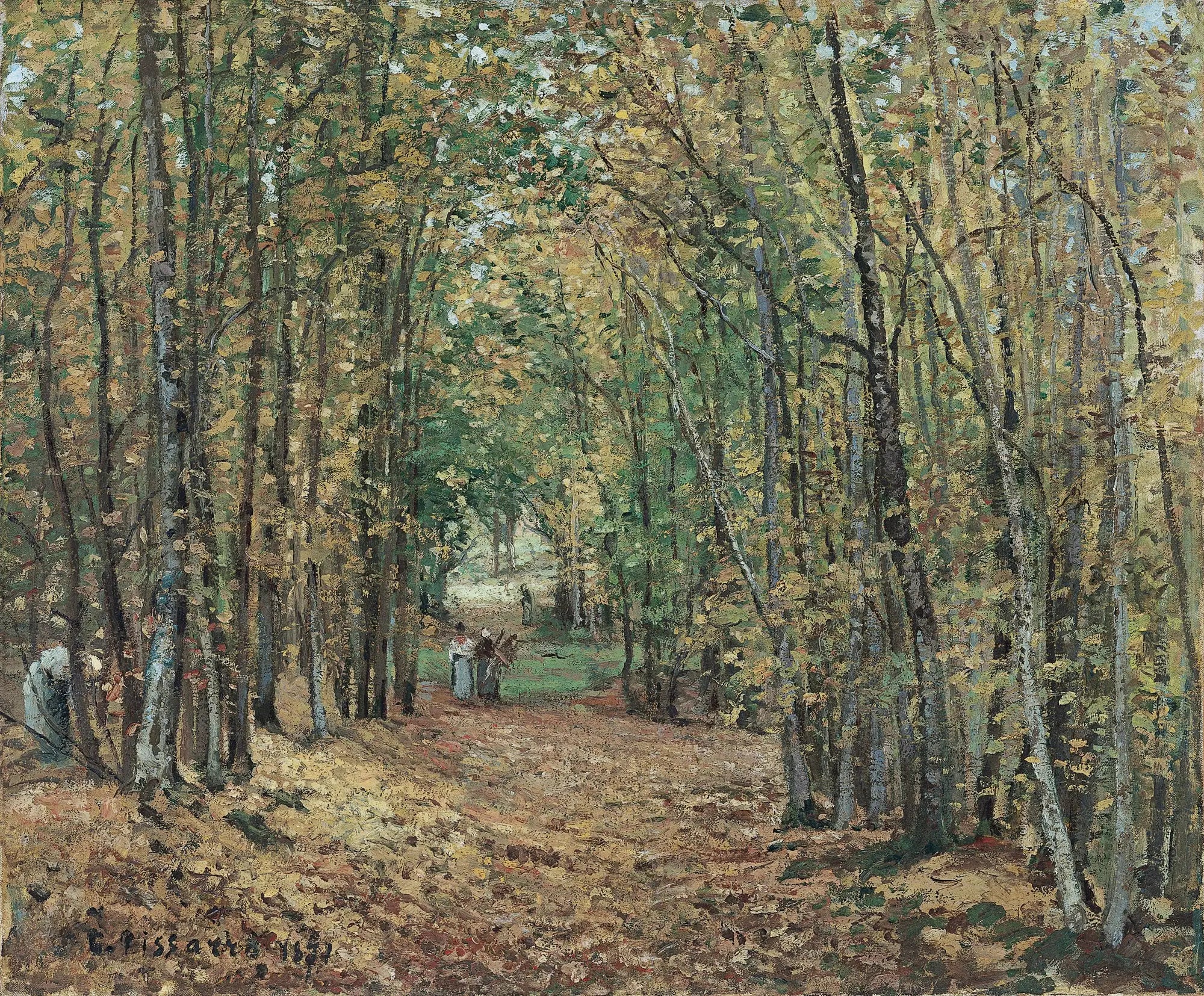 Reproduction du tableau « Allée dans le parc de Marly - Camille Pissarro » par Alpha Reproduction en peinture à l’huile