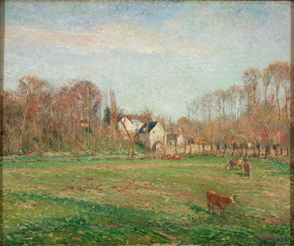 Reproduction du tableau « Petit-Moulin et prairie à Osny - Camille Pissarro » par Alpha Reproduction en peinture à l’huile