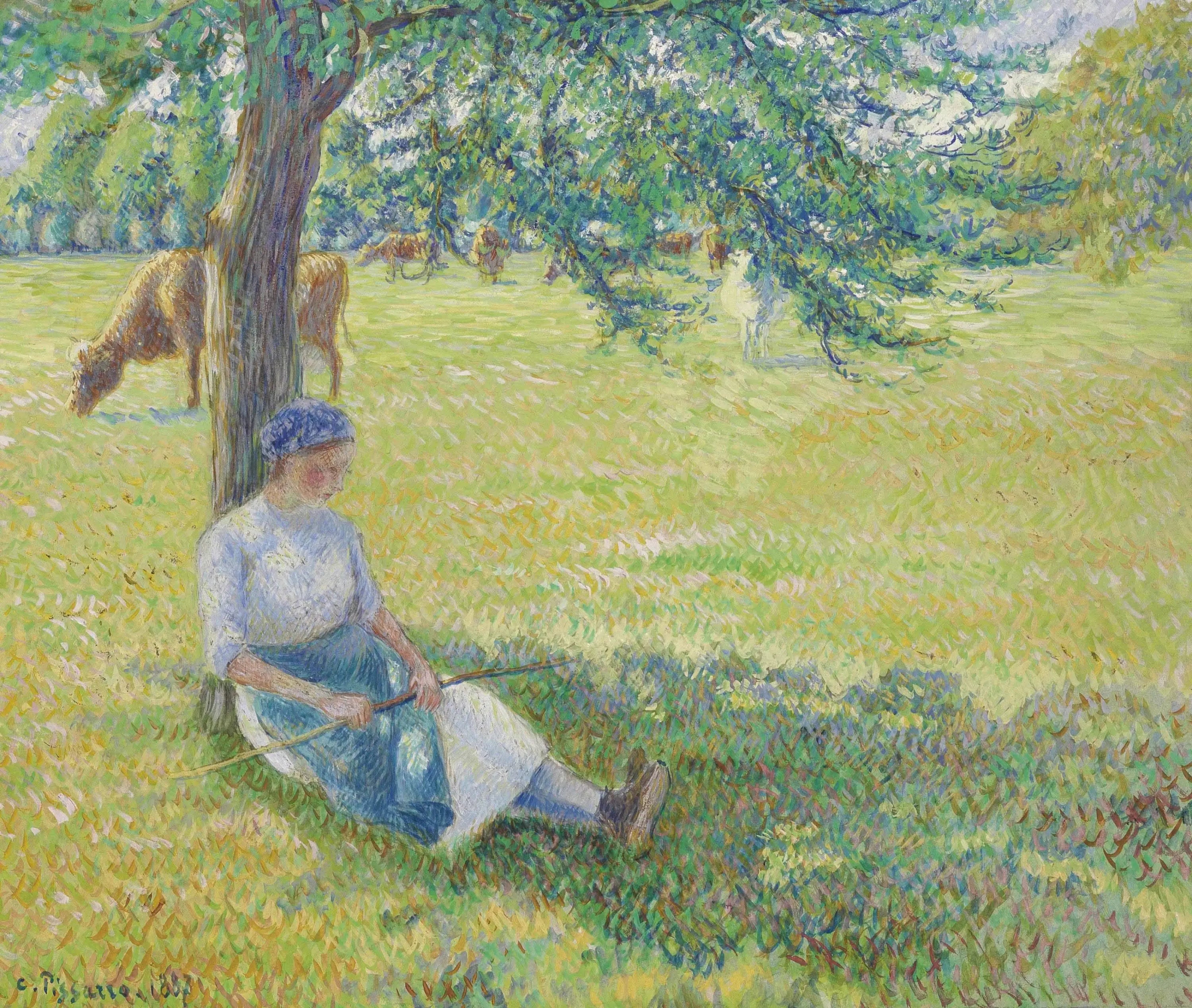 Reproduction du tableau « Vacher - Camille Pissarro » par Alpha Reproduction en peinture à l’huile
