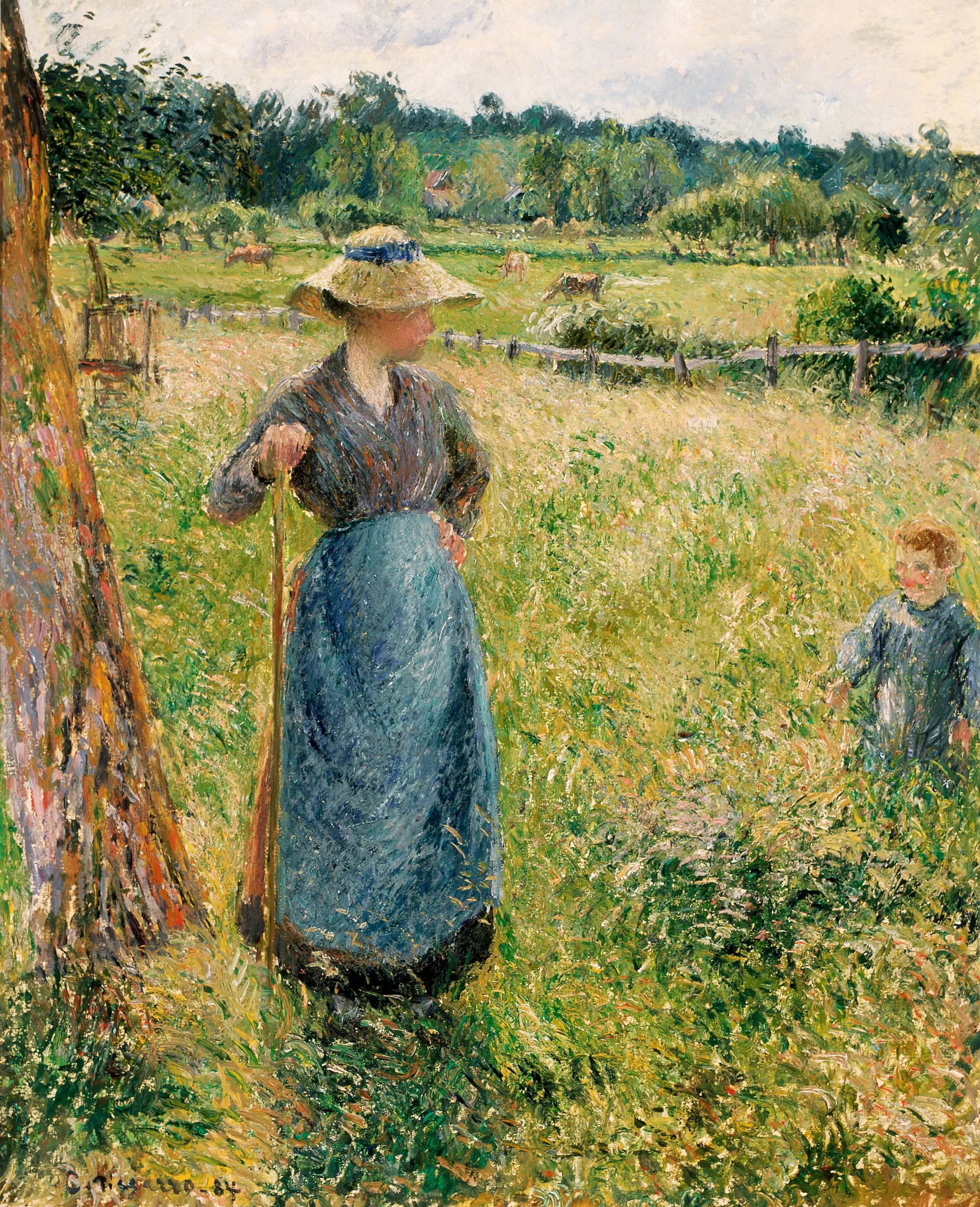 Reproduction du tableau « La Faneuse - Camille Pissarro » par Alpha Reproduction en peinture à l’huile