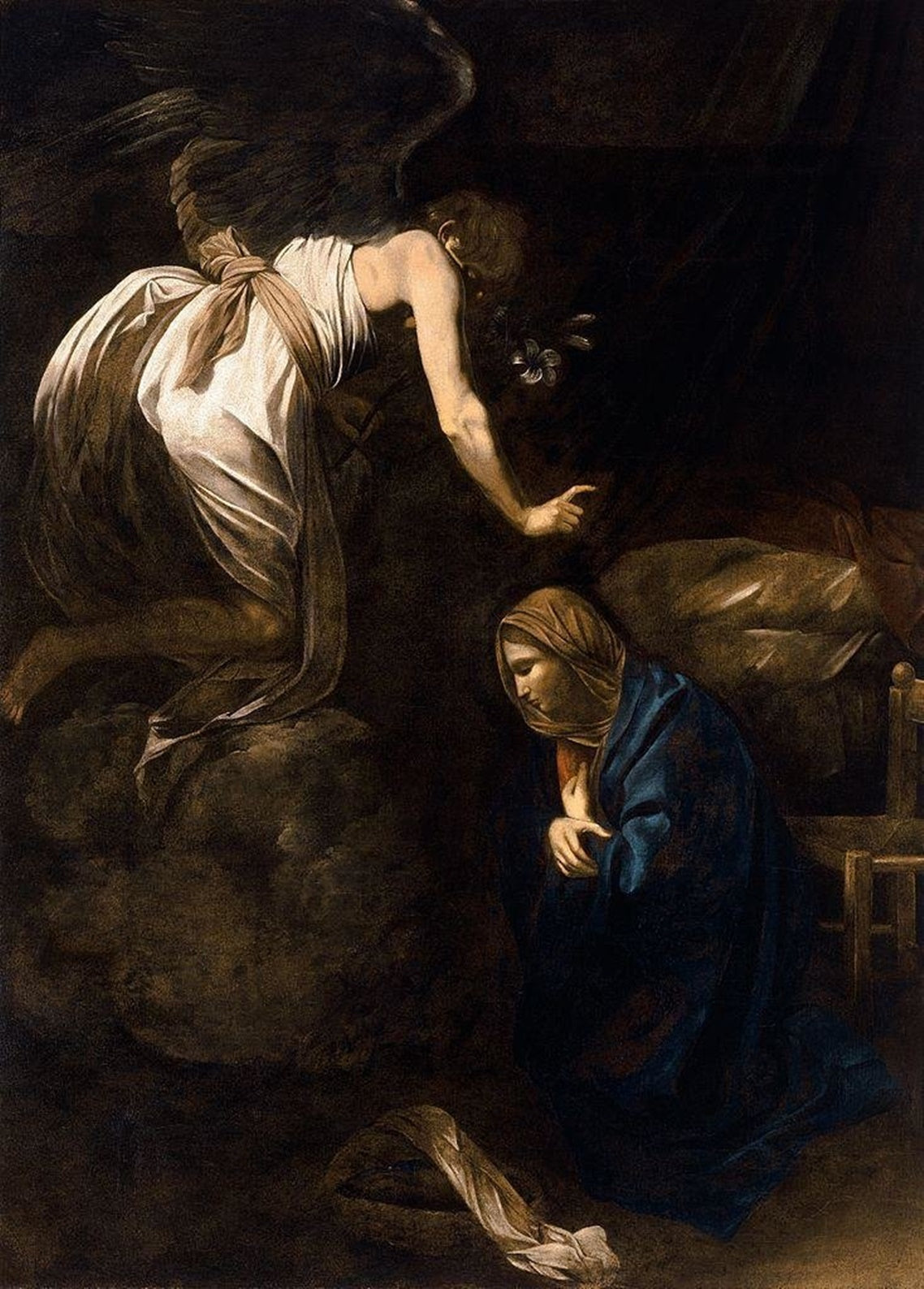 Reproduction du tableau « L'Annonciation - Le Caravage » par Alpha Reproduction en peinture à l’huile