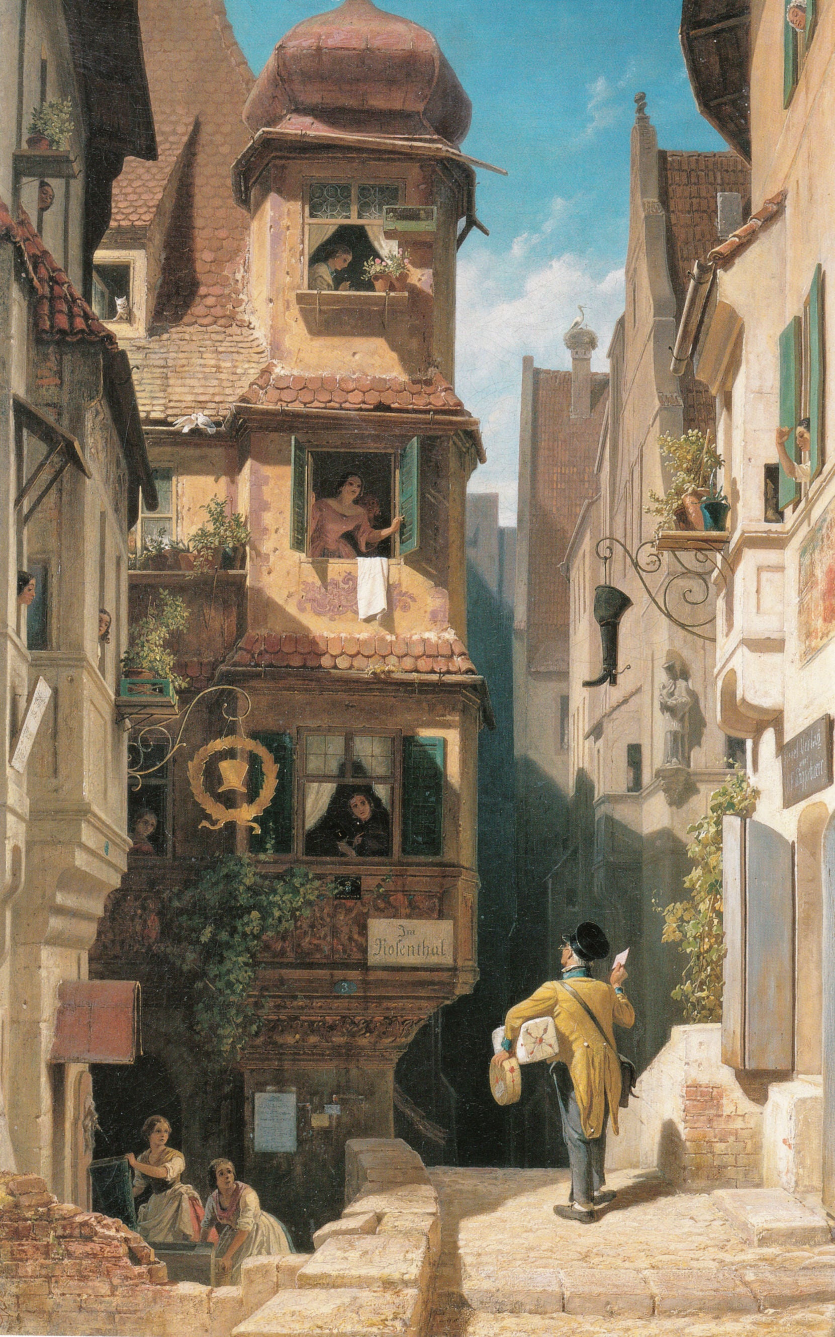 Postbudet ved Rosenthal - Carl Spitzweg