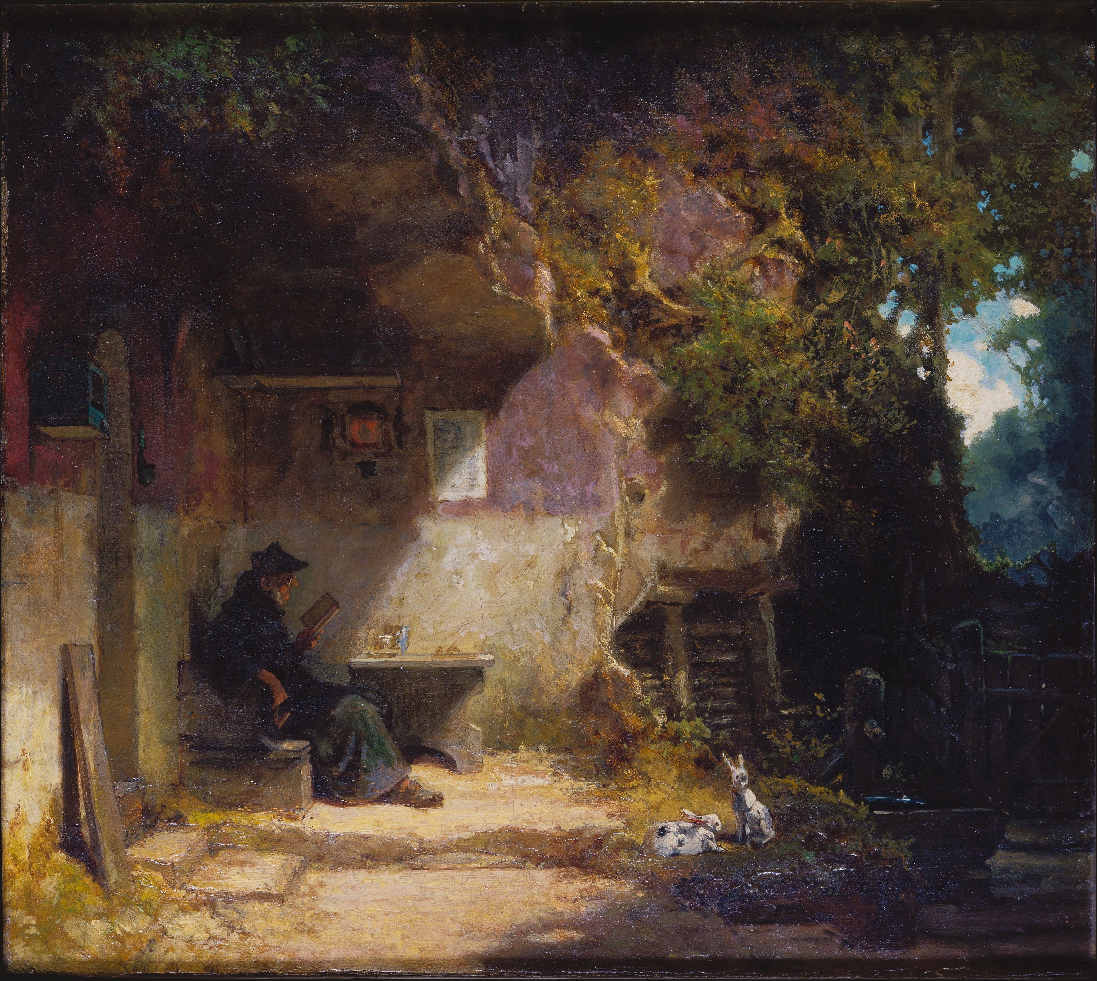 Den ensomme mand foran sin tilbagetog - Carl Spitzweg