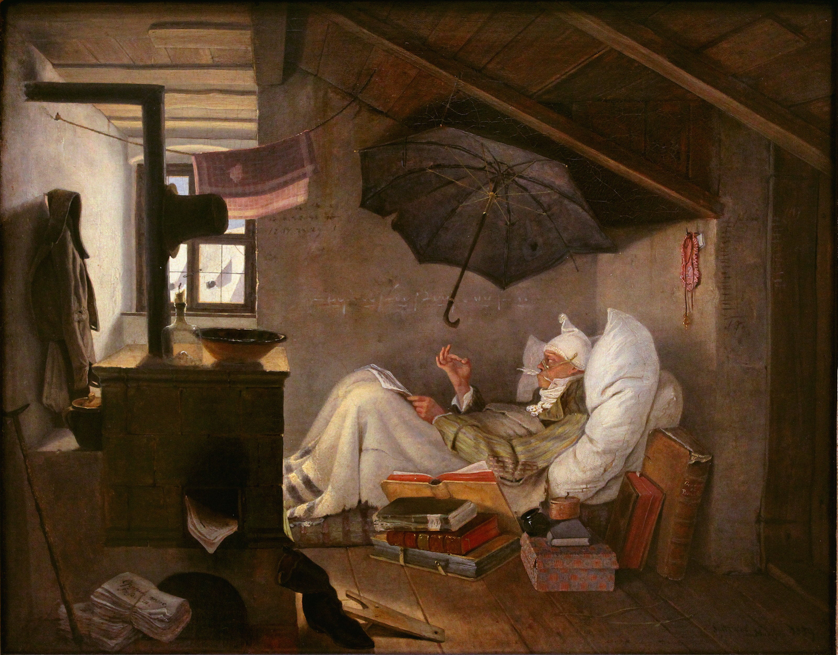 Den fattige digter - Carl Spitzweg