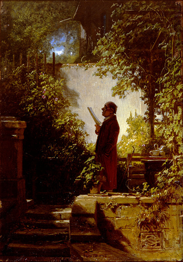 Avislæseren i haven - Carl Spitzweg