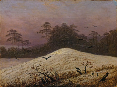 Reproduction du tableau « colline de neige avec des corbeaux - Caspar David Friedrich » par Alpha Reproduction en peinture à l’huile