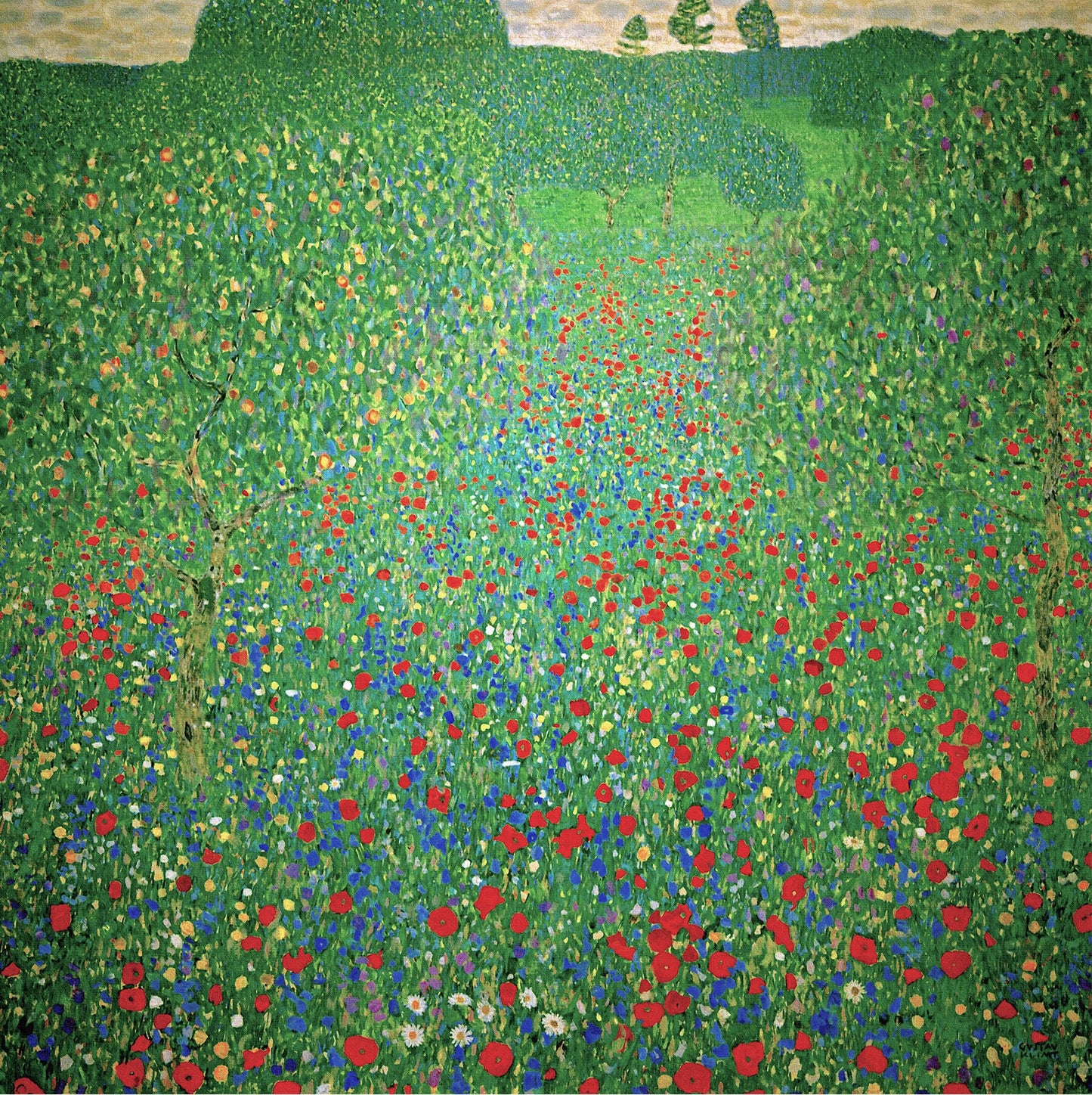 🌸🌿 Valmuefelt – Gustav Klimt (omkring 1907)