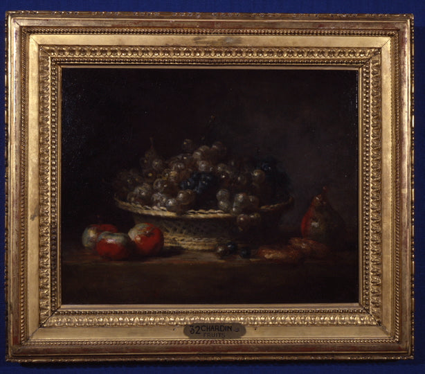 Corbeille de raisins, pommes et poires et galettes - Jean Siméon Chardin