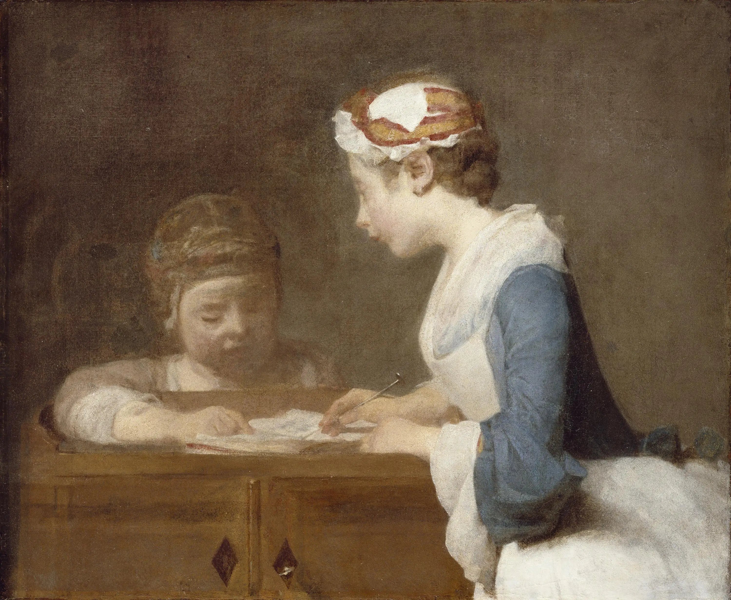 La maîtresse d’école - Jean Siméon Chardin - Alpha Reproduction