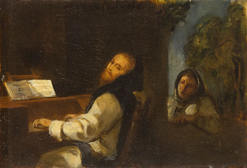 Karl V i klosteret Yuste - Eugène Delacroix