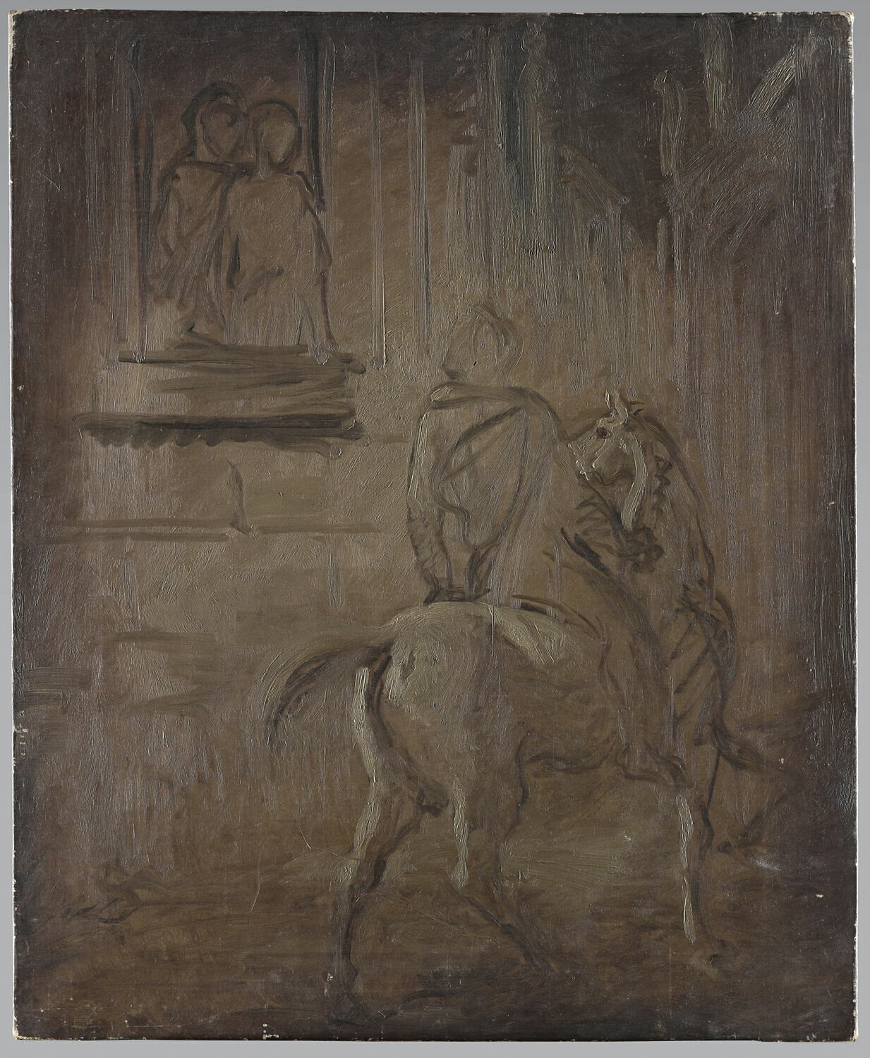 Femmes au balcon regardant un cavalier - Théodore Chassériau - Alpha Reproduction