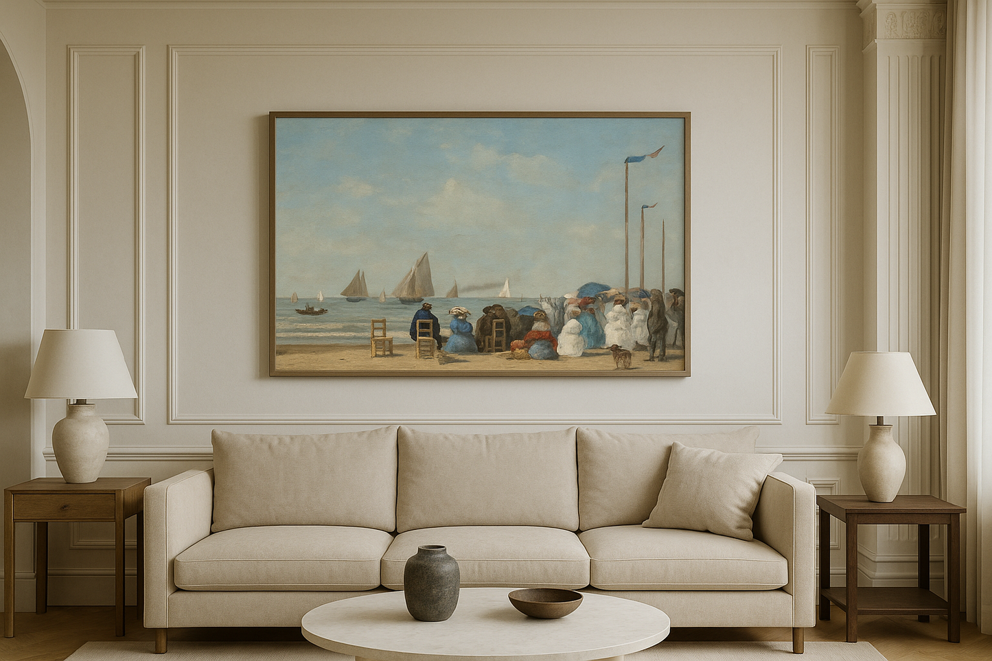 🏖️ Strandscene i Trouville – Eugène Boudin (1863)