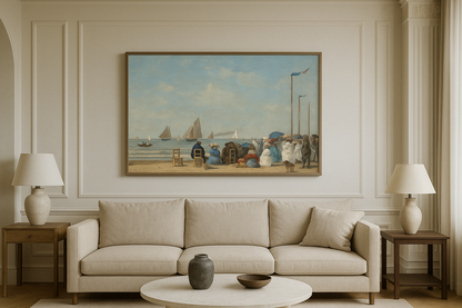 🏖️ Strandscene i Trouville – Eugène Boudin (1863)