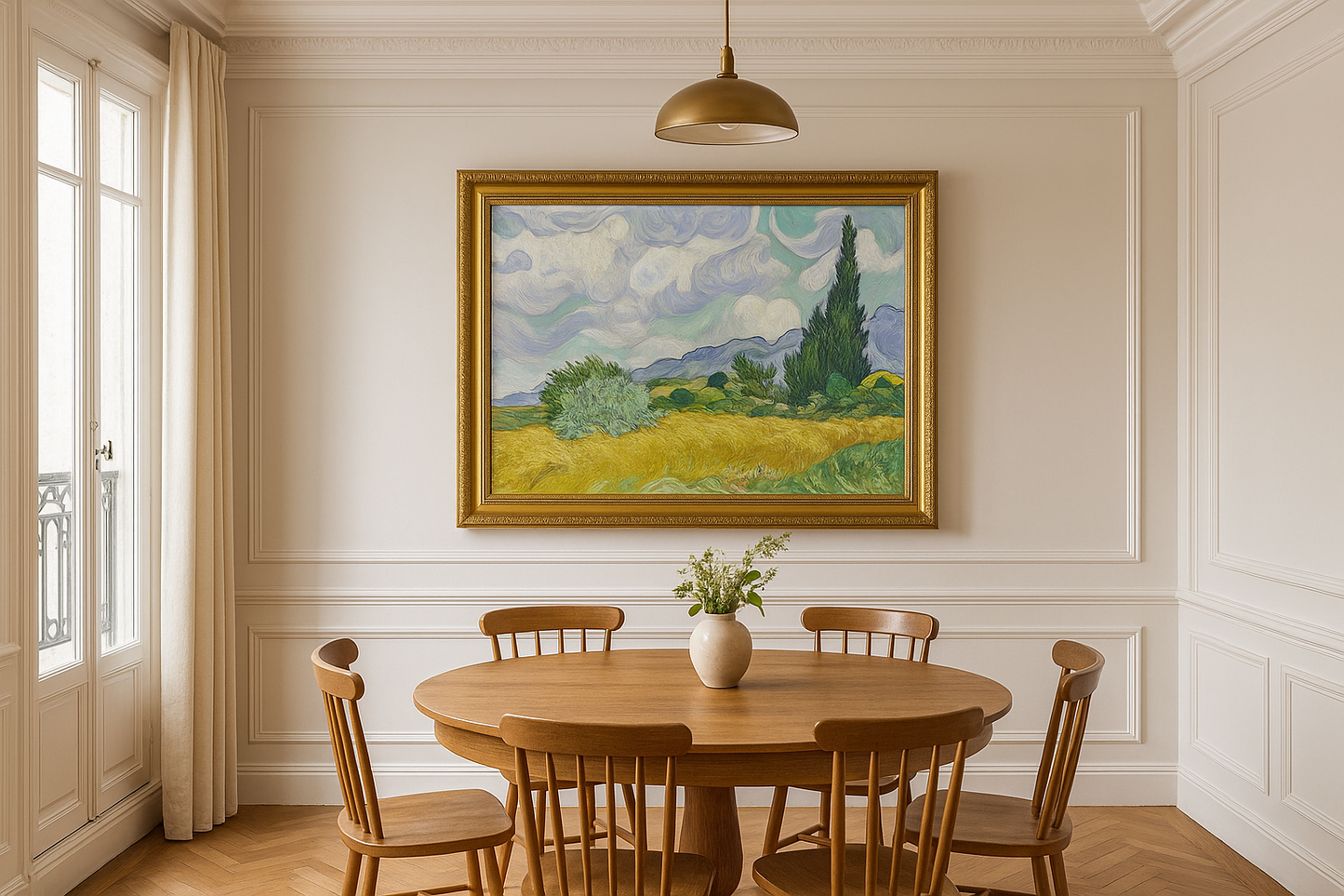 🖼️ Hvedemark med cypres – Vincent van Gogh (1889)