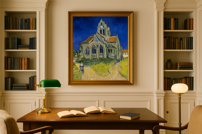 🖼️ Kirke i Auvers-sur-Oise – Vincent van Gogh (1890)