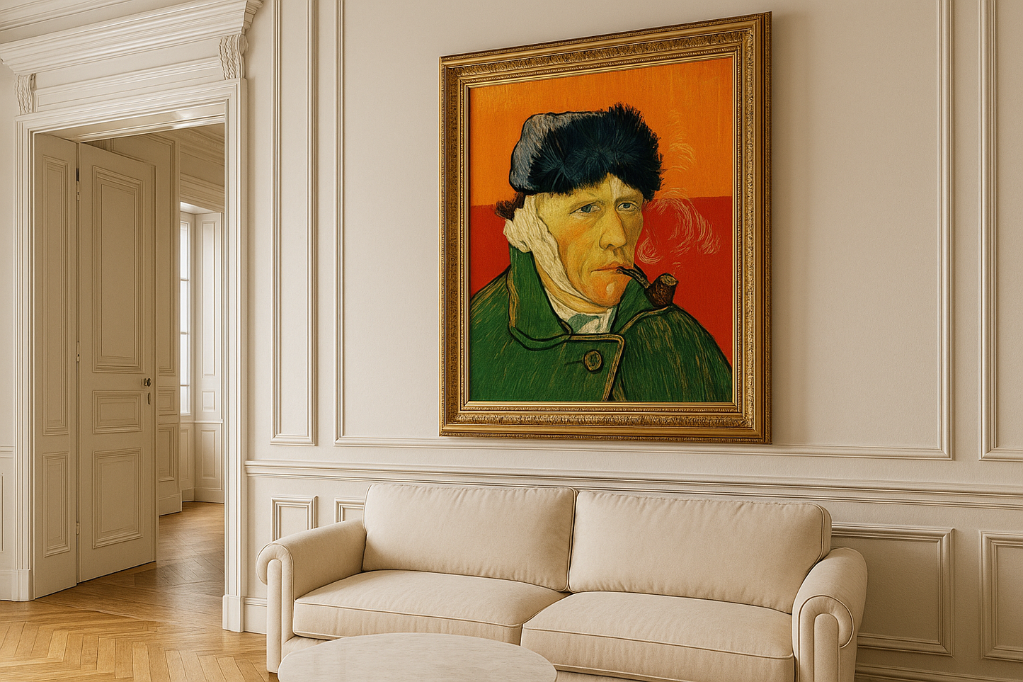 🖼️ Selvportræt med forbundet øre og pibe – Vincent van Gogh (1889)