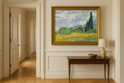 🖼️ Hvedemark med cypres – Vincent van Gogh (1889)