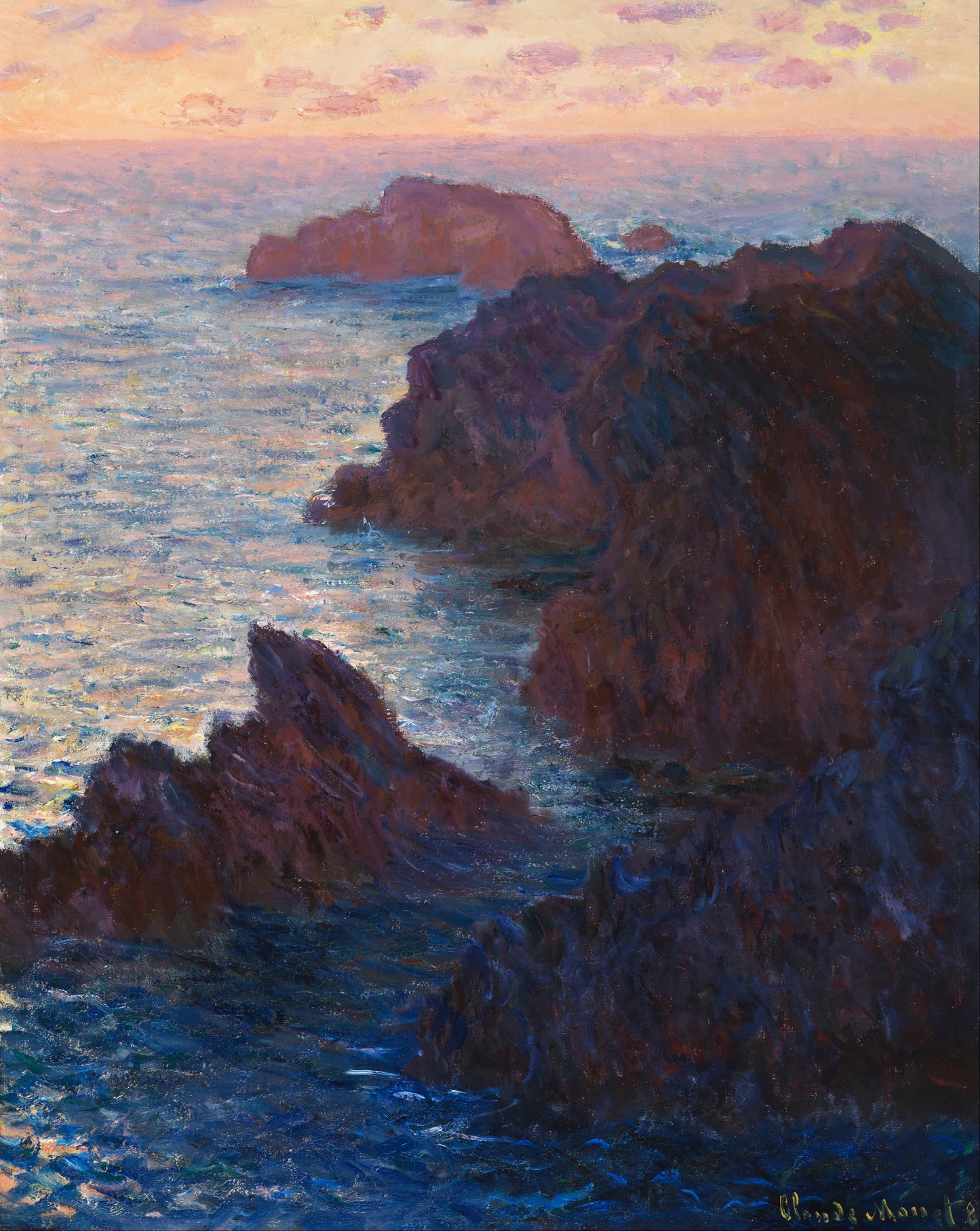 Klipper ved Belle-Île – Monet 1886