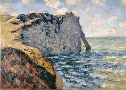 🎨 Klippen ved Aval i Étretat – Claude Monet, 1885