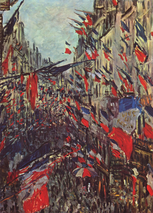 Reproduction du tableau « Rue Saint Denis, fête du 30 juin 1878 - Claude Monet » par Alpha Reproduction en peinture à l’huile