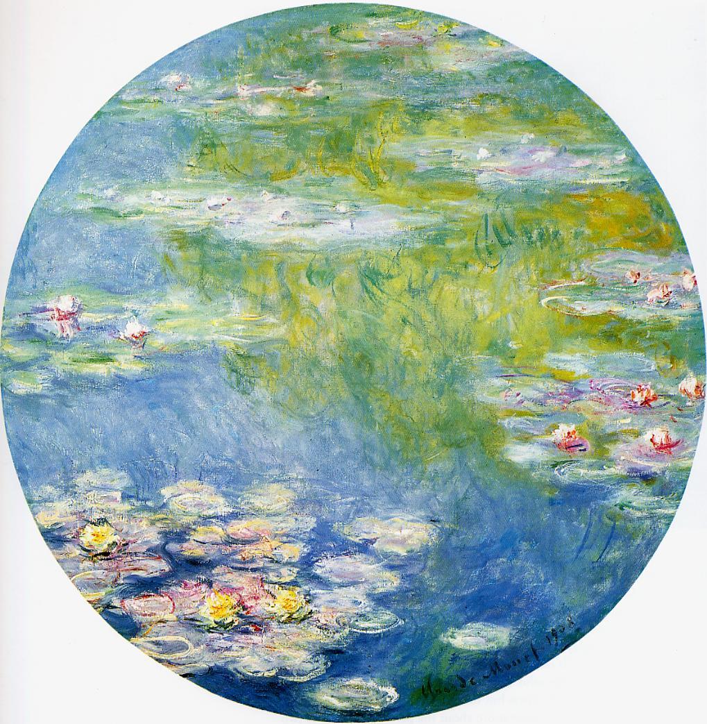 🎨 Nymphéas, 1908 – Claude Monet (cirkulær version)