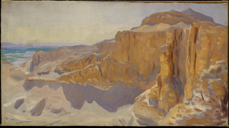 Klipperne ved Deir el-Bahri, Egypten - John Singer Sargent