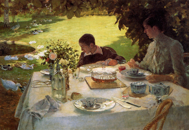 Morgenmad i haven - Giuseppe De Nittis