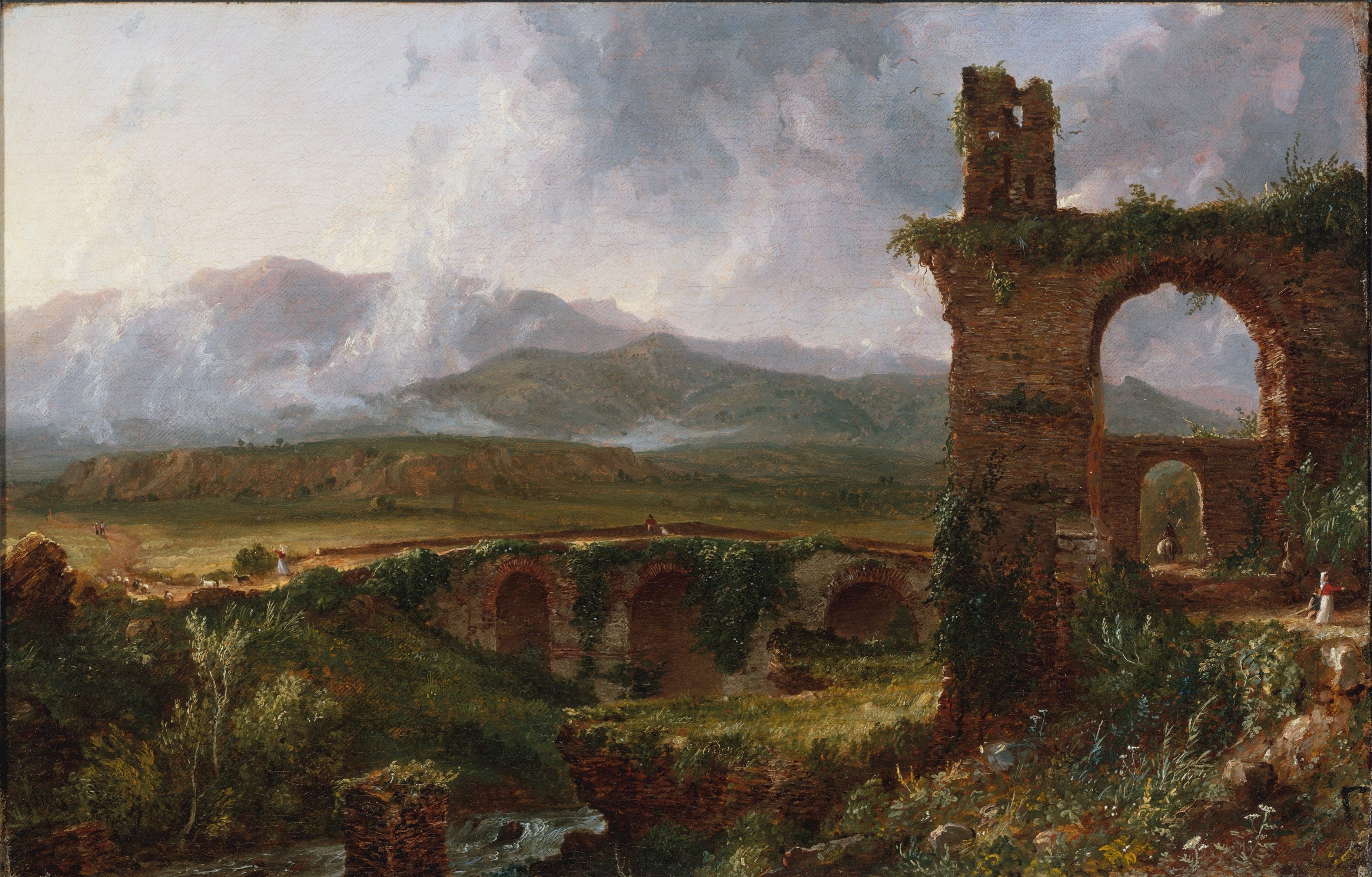 Une vue près de Tivoli (matin) - Thomas Cole