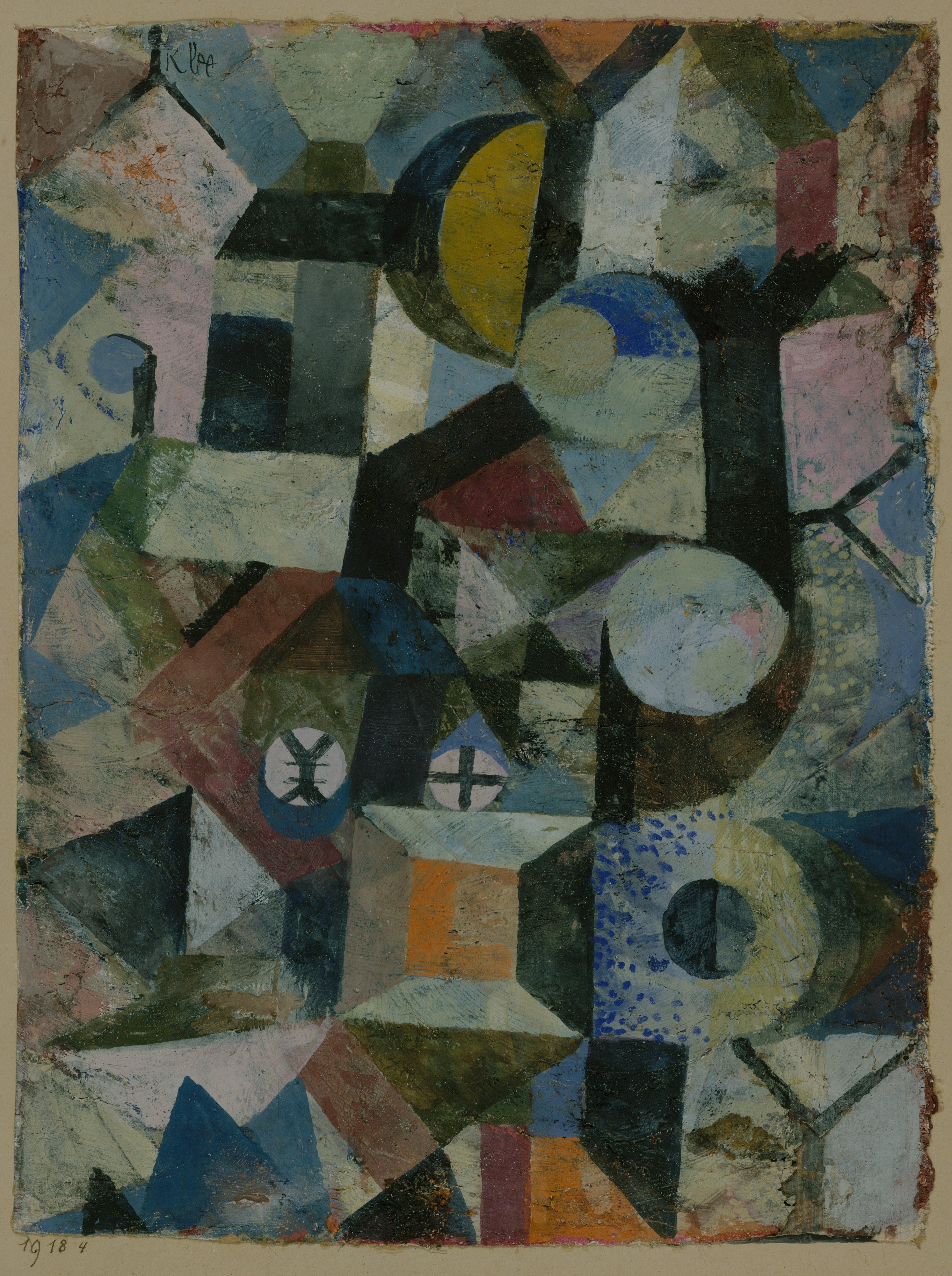 Komposition med den Gule Halvmåne og Y - Paul Klee