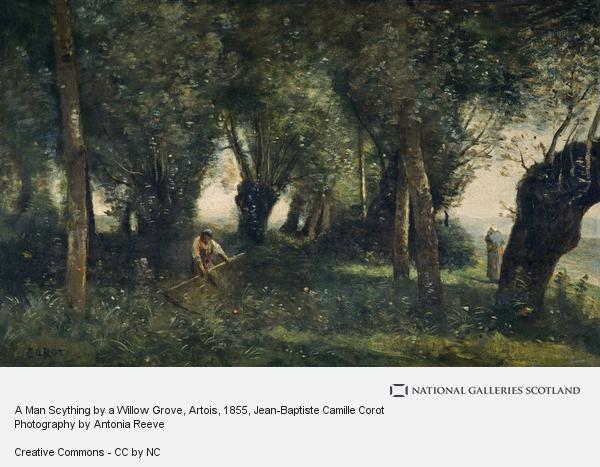Faucheur auprès d'une saulaie (Artois) - Jean-Baptiste Camille Corot