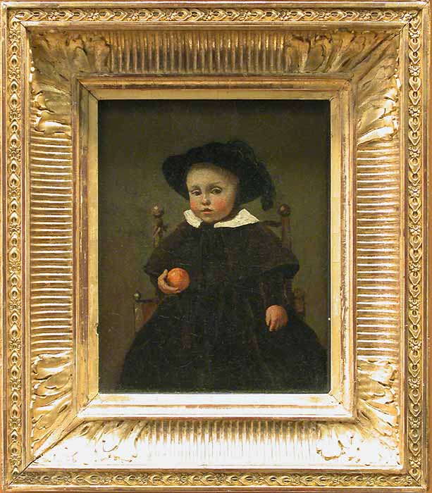 Le Peintre Adolphe Desbrochers, enfant, locataire d'une orange - Jean-Baptiste Camille Corot