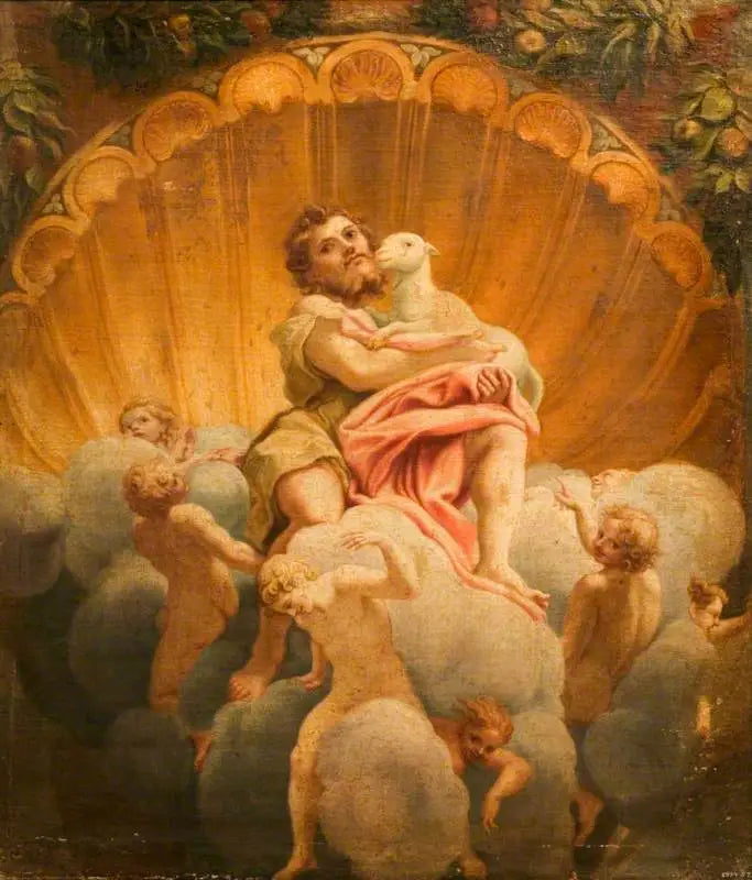 Saint Jean portant l’Agneau (copie de la fresque de la coupole de la cathédrale de Parme) - Antonio da Correggio