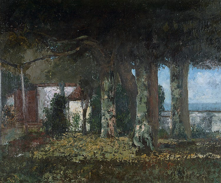 La Terrasse de Bon-Port - Gustave Courbet