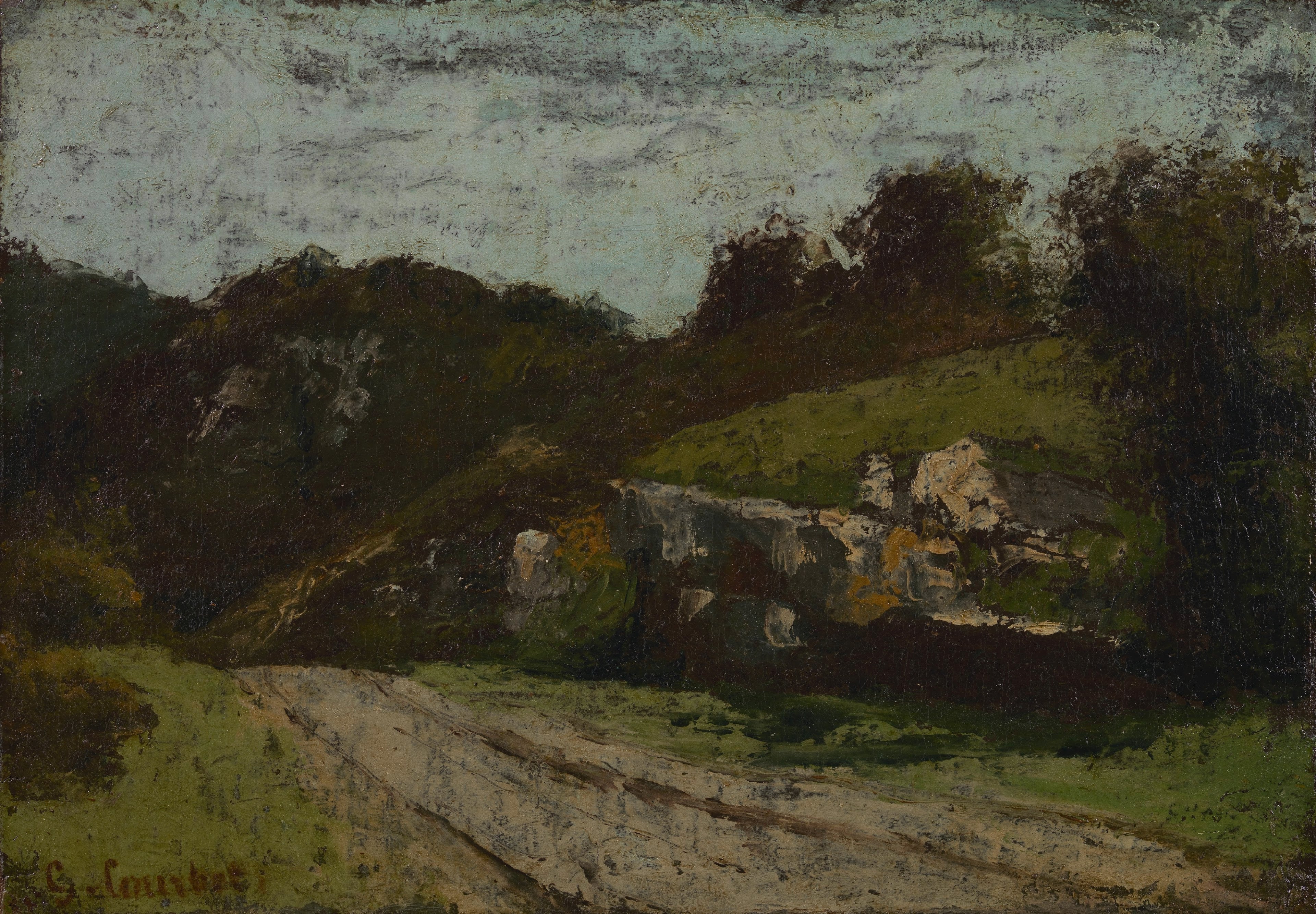 Route ensoleillée - Gustave Courbet