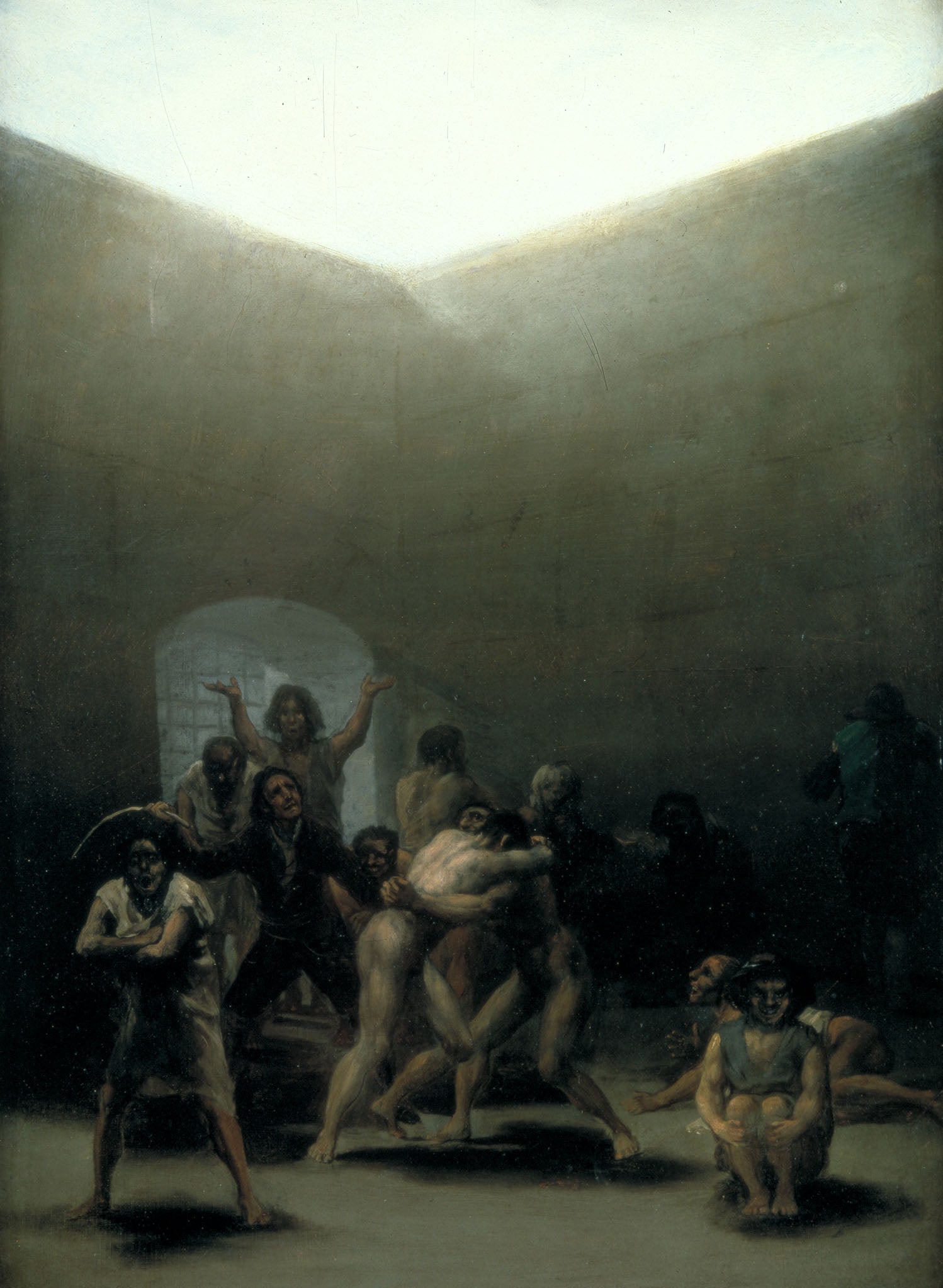 Reproduction du tableau « L'Enclos des fous - Francisco de Goya » par Alpha Reproduction en peinture à l’huile