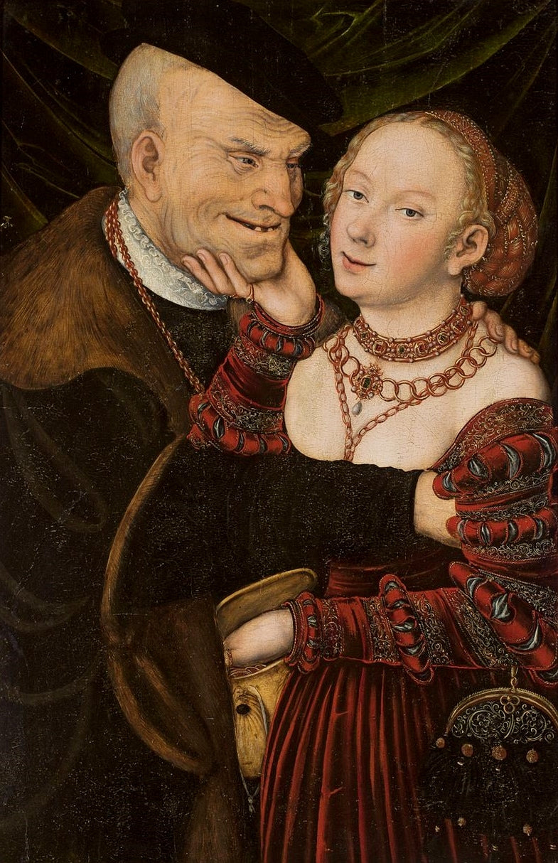 Det dårligt matchede par - Lucas Cranach den Ældre