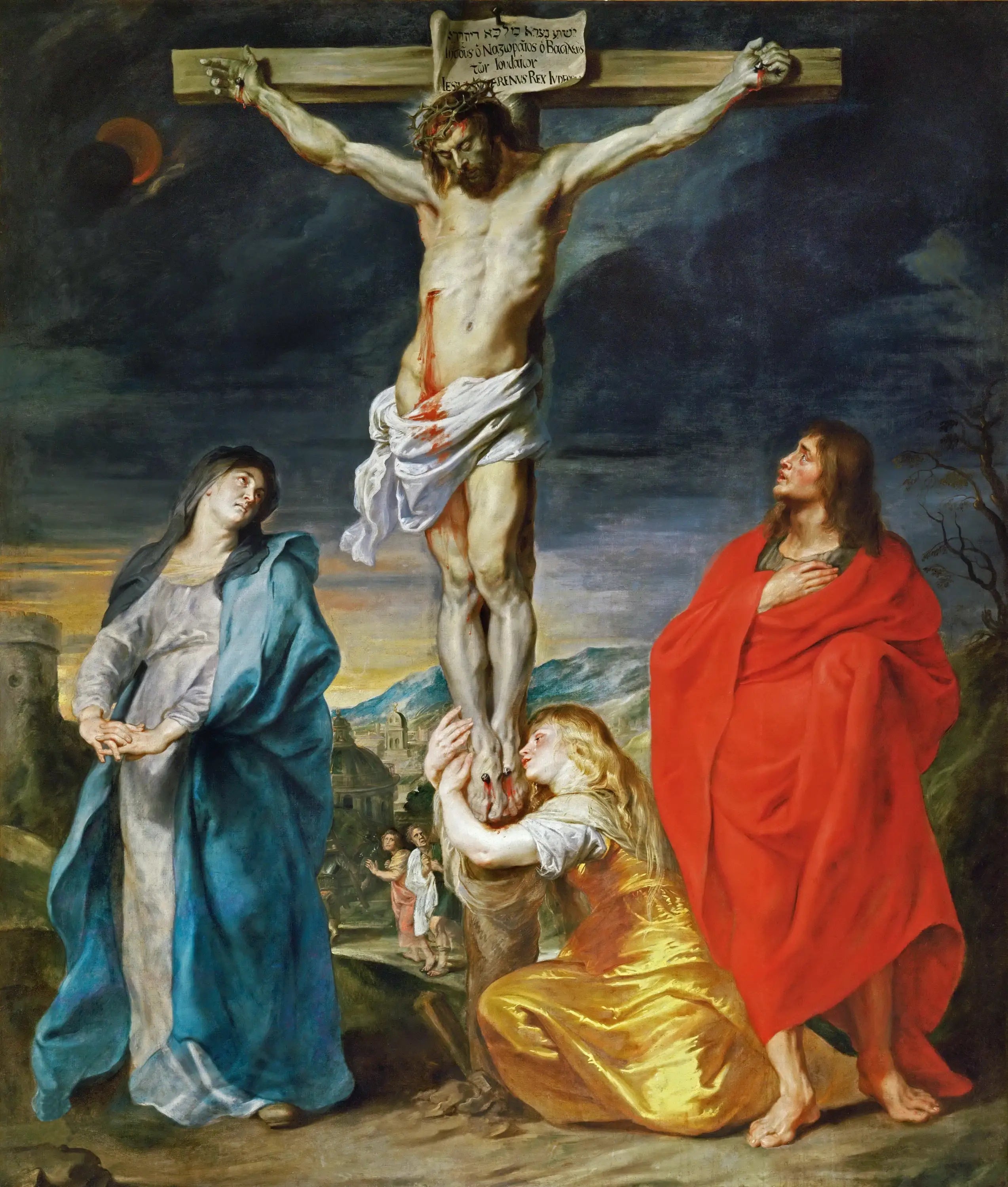 Le Christ en croix la Vierge saint Jean et sainte Madeleine - Antoine van Dyck - Alpha Reproduction