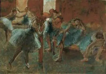 Dansende kvinder i øvelse - Edgar Degas