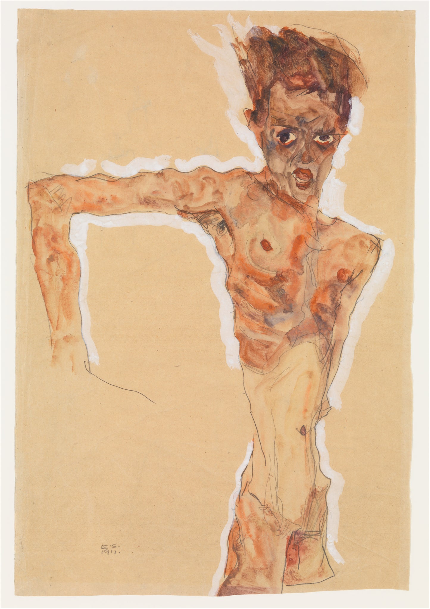 🧍 Selvportræt – Egon Schiele (1911)