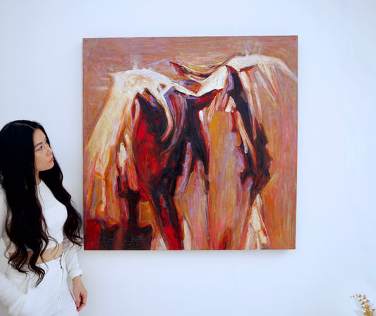 Abstract Horse – Somchai | 100 x 100 cm